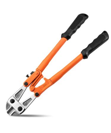 Meccion 14 Heavy Duty Bolt Cutter for Cutting Fence Steel Wire Chain Metal Rods Screws Locks Rivet and Small Padlock with Rubberized Anti-Slip Easy Grip Handles 14-inch