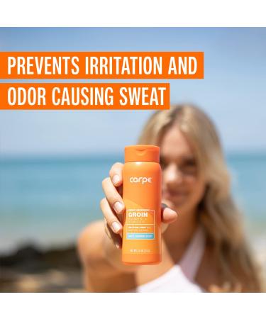 Carpe No-Sweat Groin Powder for Women - Maximum Sweat Absorption, Chafing Prevention - 2.6 oz (1 Pack) - Buy Online on SooperMarket.com