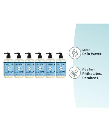 Mrs. Meyer's Rain Water Hand Soap - 12.5 fl. oz, Pack of 6 | Biodegradable Formula with Essential Oils - Buy Online on SooperMarket.com