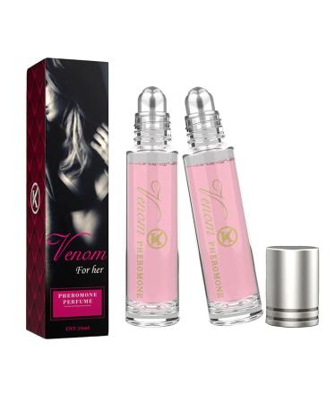 Pheromones Perfumes for Women Infused Essential Oil Perfume with Natural Floral Fragrances Enhance Scents Pheromones Light Perfume Travel Size Refreshing Long-Lasting Pheromones Cologne (2pc-C)