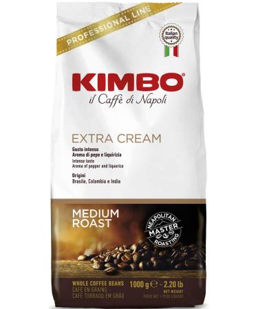 Kimbo Extra Cream Espresso Coffee Beans 1kg Extra Cream 1 kg (Pack of 1)