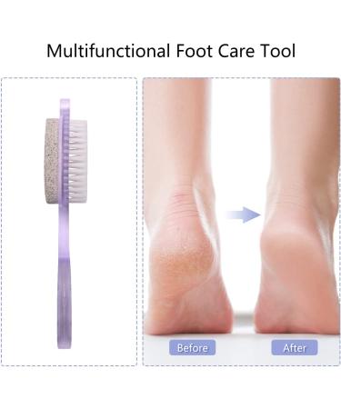 Fangze Pumice Stone Brush for Feet - 2 Pack Foot Brush Scrubber Pedicure Paddle Kit- Lilac and Blue - Buy Online on SooperMarket.com