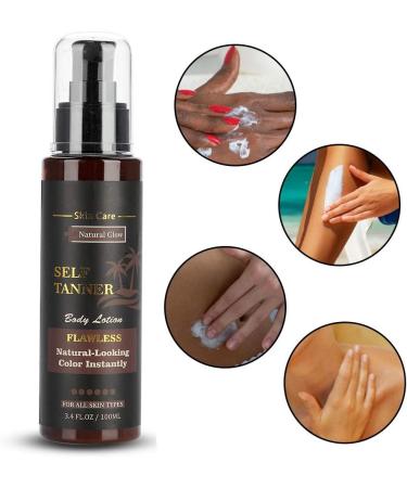 Self Tan Body Cream 100ML Self Tanner Longlasting Moisturizing Sunless Tanning Lotion Body Cream Sunbed Tanning Accelerator Cream Sunless Tanning Lotion - Buy Online on SooperMarket.com