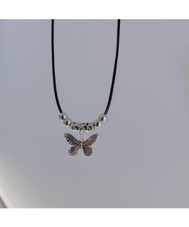 Oralgo Butterfly Necklace - Adjustable Ethnic Collarbone Chain for Women | Fashionable Jewelry International Shipping - Buy Online on SooperMarket.com