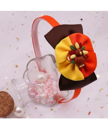 Stakee Thanksgiving Hair Hoop Turkey Headband Bowknot Hair Hoop Autumn Orange Hair Hoop Thanksgiving Hair Accessories - Buy Online on SooperMarket.com