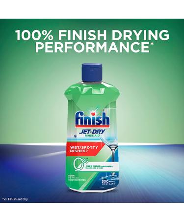 Finish Jet Dry Rinse Agent - Liquid Green 0% - 32 oz - Shine and Protect Your Dishes - Buy Online on SooperMarket.com