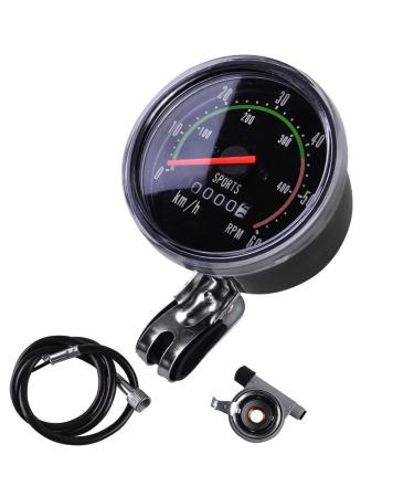 Jteyult Waterproof Bicycle Bike Analog Mechanical Odometer with Hardware Fitted for 26/28/29/27.5 Inch Bicycle