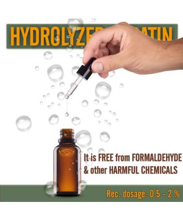 Hydrolyzed Keratin Protein - 2oz Cosmetic Grade for Hair Strengthening & Protection - Reduce Damage & Increase Density - 2 Vials + Pipette & Screw Cap - Buy Online on SooperMarket.com