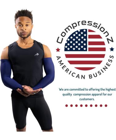 CompressionZ UV Protection Arm Sleeve for Men & Women - Navy XL - Buy Online on SooperMarket.com