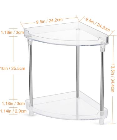Argox 2-Layer Transparent Bathroom Organizer | Countertop Storage Solution for Bathroom Finishing | Under Sink Storage Shelf for Bathroom Essentials - Buy Online on SooperMarket.com