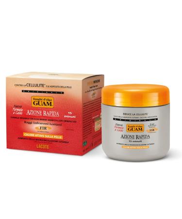 GUAM Anti Cellulite Seaweed Mud Infrared Body Wrap, FAST ACTION Hot Mud Body Mask with Tourmaline FIR, Skin Tightening Lipo Wrap for Cellulite Remover for Legs, Thighs Buttocks, 500 gr | Guam Beauty