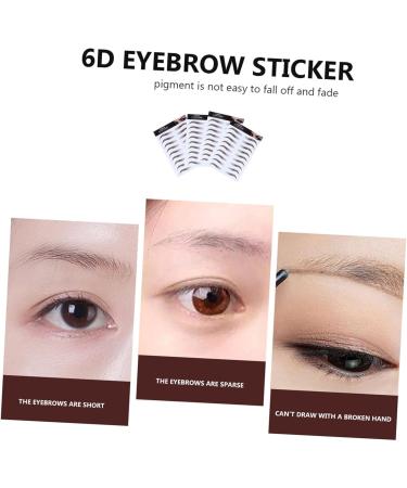 Baluue 4pcs Eyebrow Stickers False Eyebrows Dark Brown Hair Like Eyebrows Water Transfer Paper with Soy Ink - Buy Online on SooperMarket.com