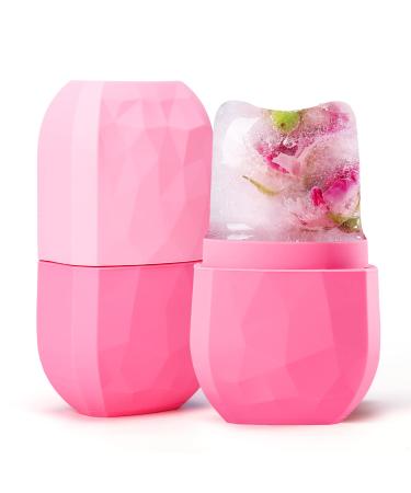 Ice Roller for Face - Ice Facial Roller for Face and Eye, Colorfarm Ice Cube Mold Puffiness Relief Tighten Skin, Reusable Silicone Molder Beauty Treatment Tool, Icing Skincare Gift for Women(1Pcs) Sweet Pink