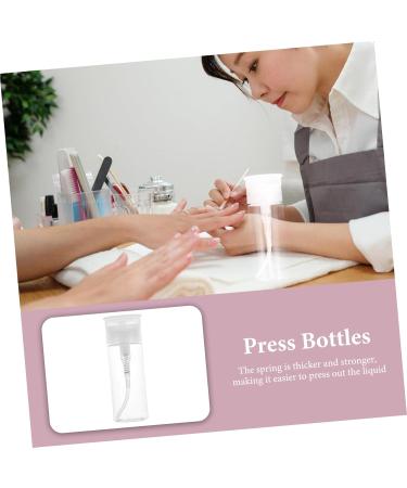 Gogogmee 1 Set Nail Polish Remover Bottle Press Bottle Makeup Remover Bottle Empty Bottle Press down Bottle Nails Nail Polish Pump Dispenser Nail Polish Push down Bottle White The Pet - Buy Online on SooperMarket.com