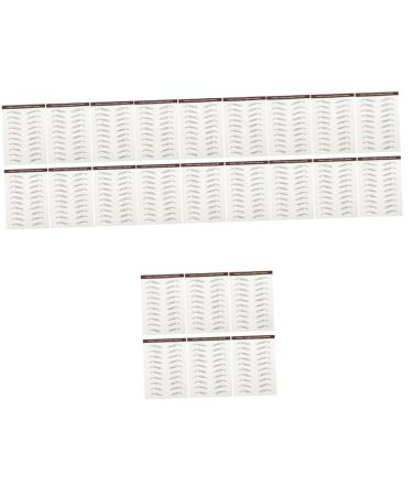Baluue 24 Pcs Eyebrow Stickers Bionic Eyebrow Authentic Eyebrows Brown Fake Eyebrows Water Transfer Paper
