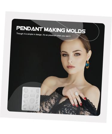 LALAFINA Epoxy Resin Mold Epoxy Mold Resin Keychain Molds Circle Earrings Pendant Making Manual Jewelry Mold Key Chain Charm White 17.2X12.9cm - Buy Online on SooperMarket.com