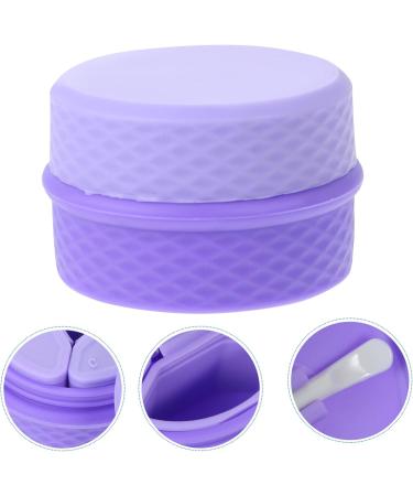ABOOFAN 1 Set Cream Box Small Cream Container Travel Container for Cream Travel Essentials for Vacation Body Butters Portable Cosmetic Holder Make up Purple Storage Box Miss Silica Gel 6.5X6.5X4.5CM Purple - Buy Online on SooperMarket.com