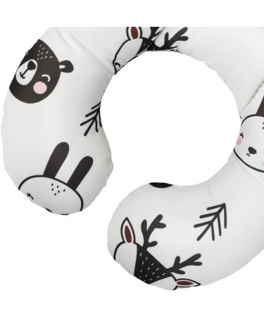 Baby Car Seat Travel Neck Pillow - Cute Cartoon Infant Head Support Cushion - Buy Online on SooperMarket.com