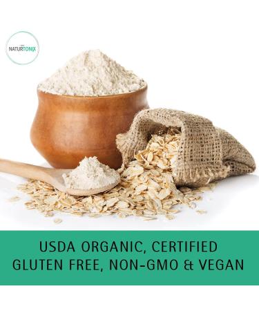 Naturtonix USDA Certified Organic Oat Fiber  Ultra Finely Ground  Non GMO  Vegan  Gluten Free  OU Kosher and Keto Friendly  2 Pounds 2 Pound Organic - Buy Online on SooperMarket.com