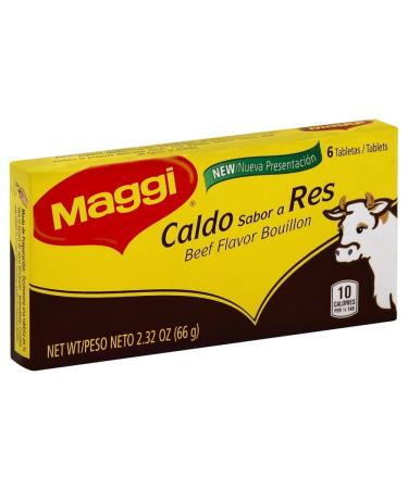 Maggi Caldo Carne (Beef Bouillon) 2.32 OZ(Pack of 12)