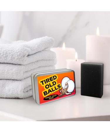Shop Gears Out Tired Old Balls Soap Bar - Perfect Gag Gift for Men s Milestone Birthdays & Over-the-Hill Celebrations | Black Charcoal Soap for Adults - Buy Online on SooperMarket.com