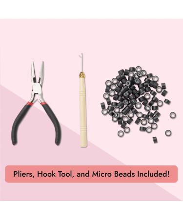 Rainbow Microbead Tip Hair Extensions and Tools (51 cm 202 Pieces) - Buy Online on SooperMarket.com