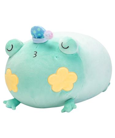 Mewaii 16'' Soft Frog Plush Pillow Stuffed Animals Plushies Squishy Pillow - Fluffy Sleepy Plush Pillow Toys for Adults Girls Boys(Green) Green Frog 16in/40cm