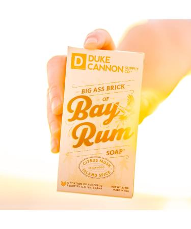 Duke Cannon Supply Co. Big Ass Brick of Soap Bar for Men Bay Rum 10 oz (3 Pack) - Citrus Musk Cedarwood Island Spice Scent, Superior Grade, Paraben-Free, All Skin Types - Buy Online on SooperMarket.com