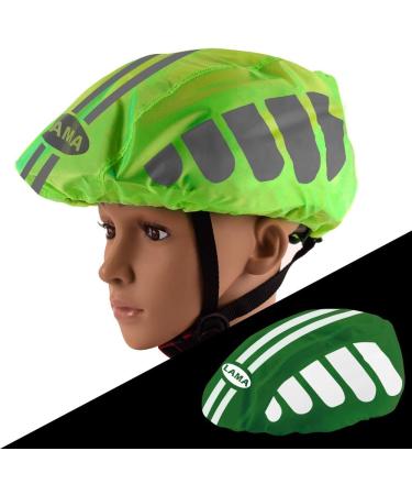 Waterproof Bicycle Helmet Rain Cover - 2-Piece Unisex Rain Protection for Men & Kids - Black & Green - Buy Online on SooperMarket.com