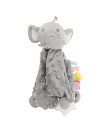 Healvian Baby Chewing Doll Cartoon Plush Toy Bunny Plushie Teething Toys for Baby Teether Blanket Animal Plush Toy Teething Towel Baby Teething Blanket Toddler Teething Towel Grey 34x32cm