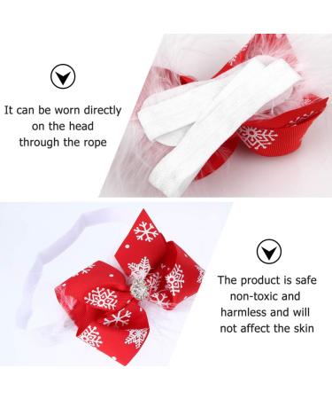 FRCOLOR 2pcs Christmas Baby Girl Headbands - Snowflake Bow-knot Hair Accessories for Infants and Toddlers - Buy Online on SooperMarket.com