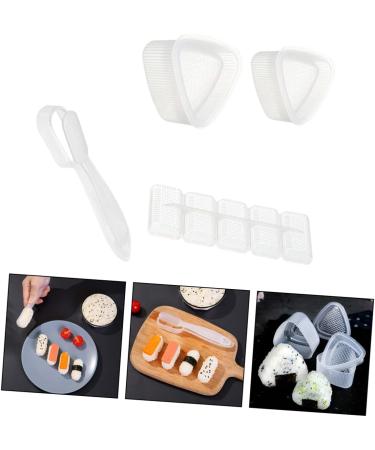 ABOOFAN 4pcs Rice Ball Mold Sushi Press Mold DIY Bento Molds Rice Ball Maker Suite Child Triangle White Pp - Buy Online on SooperMarket.com