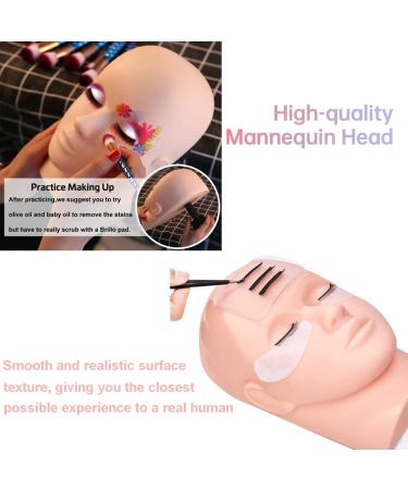 154Pcs Eyelash Extension Practice Set with Professional Mannequin Head for Makeup Training - Buy Online on SooperMarket.com