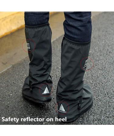 Waterproof Reusable Rain Boot Overshoes | Anti-Snow Shoe Covers for Men & Women | Black X-Large - Buy Online on SooperMarket.com