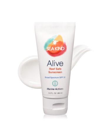 Natural Skin Care Sunscreen  Biodegradable Sun Screen  Sunscreen Lotion - Sea Kind Alive Sunscreen SPF30  3 Oz