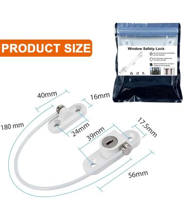 Xelparuc Window Restrictor Locks 2Pcs - Professional Child Safety UPVC Locks - Buy Online on SooperMarket.com