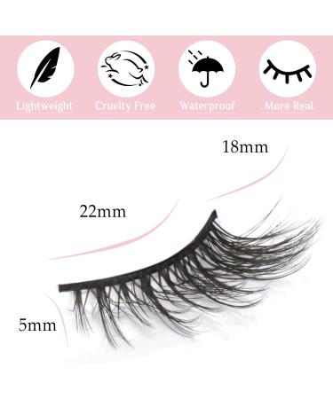 Wansiven Half False Eyelashes Natural 3D Eye Half Eyelashes Multi-layers Wispy Fluffy Curly False Lashes 10 Pairs J33 - Buy Online on SooperMarket.com