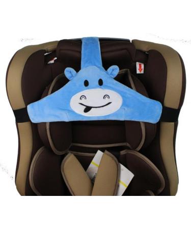 MINGZE Baby Child Car Seat Head Support Car Safe and Cozy Sleep Positioner Adjustable Safety Seat Fastening Belt Safety Belt Protector Headrest Neck Support for Children Baby(blue)