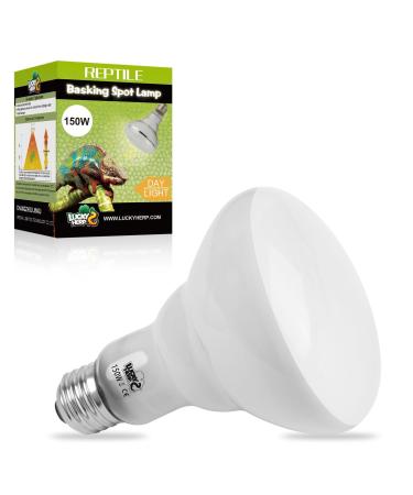 LUCKY HERP 150W Reptile Heat Bulb Basking Spot Heat Lamp for Reptiles Vivarium Light for Amphibian Chicks Dog Heating Use 150W 1 Pack