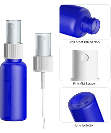 Buy Portable 12*30ml Refillable Spray Bottles - Perfect for Skin Care Essential Oils & Travel - Blue Atomizer - Buy Online on SooperMarket.com