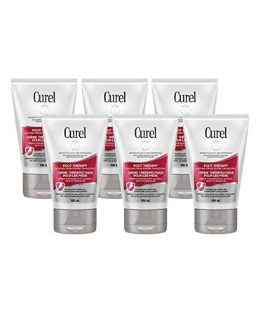 Curel Foot Therapy Cream Bundle Soothing Lotion for Dry Feet Quick Absorbing with Shea Butter Coconut Milk and Vitamin E (100mL x 6)