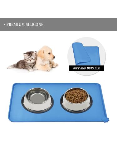 Reopet Silicone Pet Feed Mats - Waterproof Dog & Cat Mats with Elevated Edges (71 x 45 cm) - Durable Easy-Clean Feeding Solution - Buy Online on SooperMarket.com