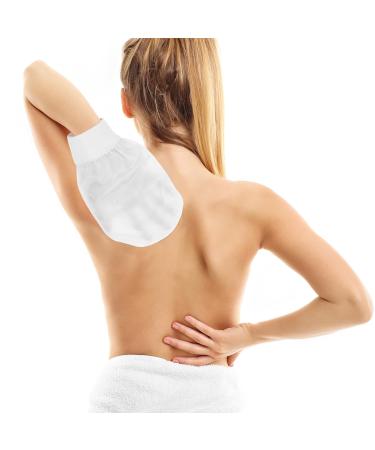 NOLITOY Exfoliating Gloves - Bath Loofah Mitts for Deep Cleansing & Skin Massage - Body Scrub & Dead Skin Brush - White - International Shipping Available - Buy Online on SooperMarket.com
