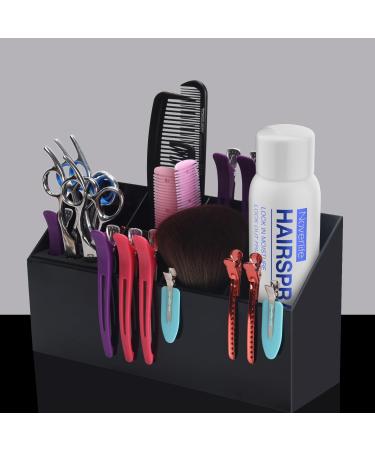 Noverlife Hair Scissors Large Storage Box - Professional Hair Salon Shear Holder for Scissors, Combs, Clips, and Brushes - Black - Buy Online on SooperMarket.com