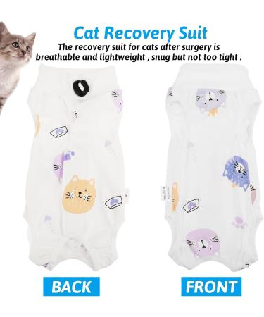 WLLHYF Cat Surgery Recovery Suit Breathable Kitten Onesie Full Bodysuit Clothes Post Neuter Surgery Spay Cone Anti Licking Abdominal Wound Protector for Small Male Female Pets (Medium) - Buy Online on SooperMarket.com