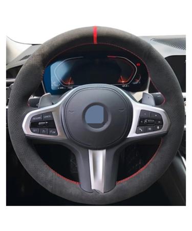 Steering Wheel Protection For M G30 G31 G32 G20 G21 G11 G12 G14 G15 G16 For X3 G01 For X4 G02 For X5 G05 For X7 G07 Car Steering Wheel Leather Cover Wheel Sleeve Protector (Size : 7)