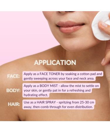 100% Natural Rose Water - Vegan Without Artificial Additives - 100 ml Spray Made in The UK - The Perfect Toner Formulated to Hydrate Face Skin and Hair - Buy Online on SooperMarket.com