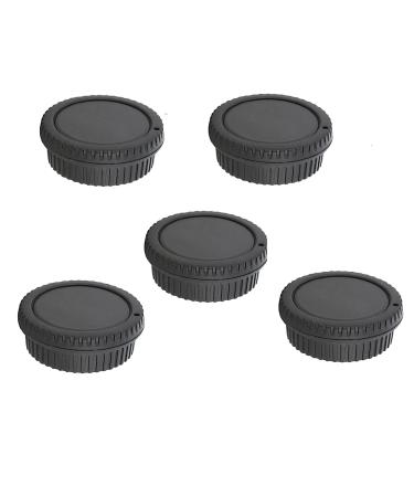 (5 Pack) EOS EF Rear Lens Cap Camera Body Cover Set, Camera Body Sensor Dust Protective Cover, EF EF-S Mount, Compatible with Canon EOS EF DSLR 1D 5D 6D 7D II III IV 90D 80D 4000D 2000D 1600D 1500D