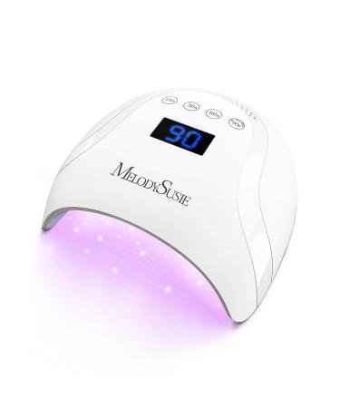 MelodySusie UV LED Nail Lamp 48W Professional UV Nail Light for Gel Nails Polish Fast Curing with Automatic Sensor 4 Timer Setting LCD Display P-PLUS24 Gel Nail UV Light Dryer for Home Use