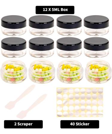 12 Pink 5ml Empty Jars with Lids | Ideal for Lip Balm & Cream - International Shipping Available - Buy Online on SooperMarket.com